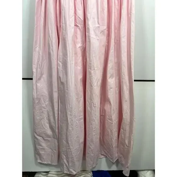 MABLE Lecia Smocked Midi Dress Pink Size Small Orange Tie Straps Smocked Summer - Picture 9 of 9